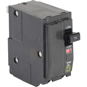 Schneider Electric Thermal Magnetic Circuit Breaker; 2-Pole; 15A; 240VAC; Lever; Screw Terminal; UL 489